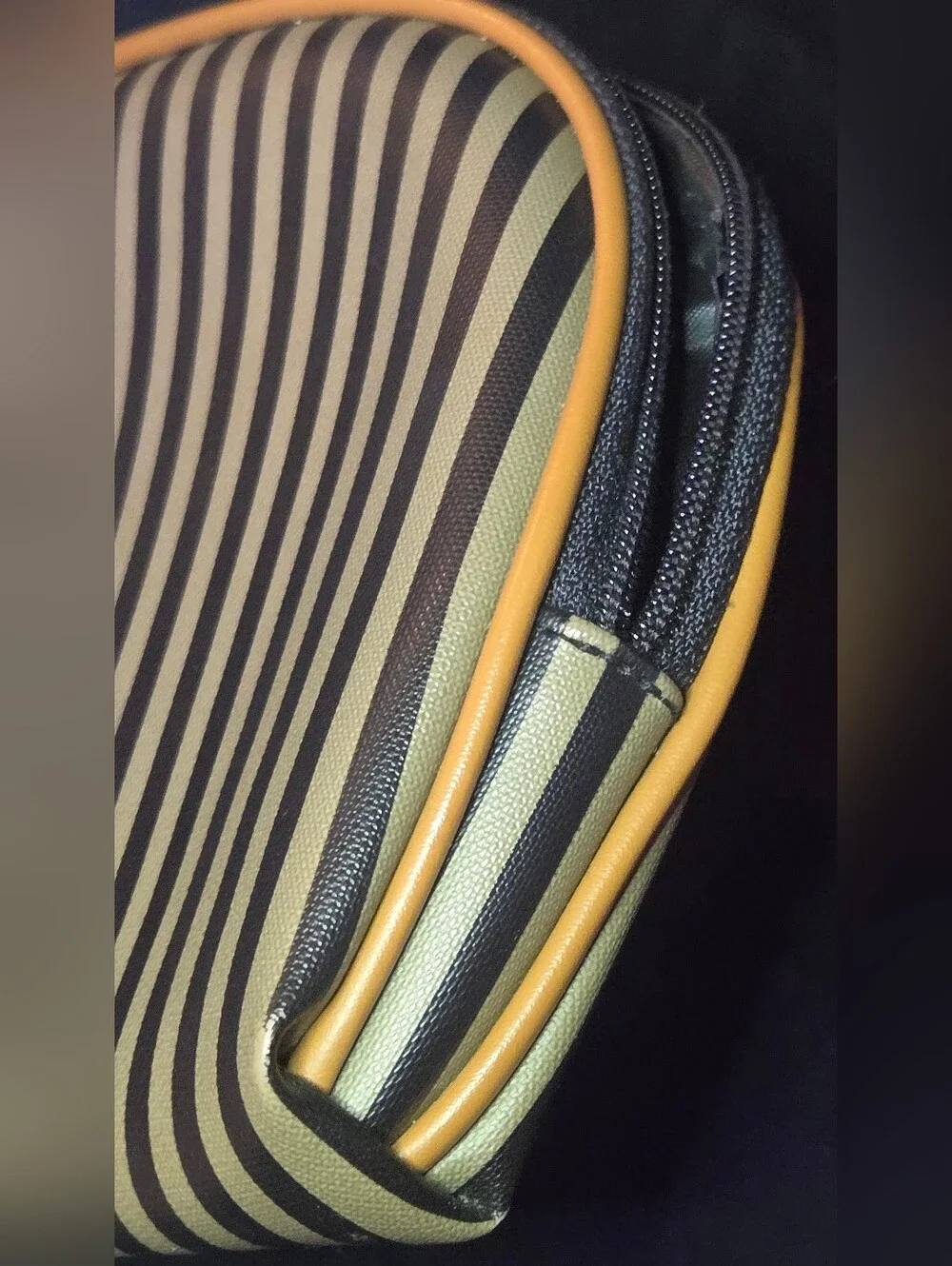 GUC Vintage Allan Edward Striped Cosmetic Pouch - No Strap